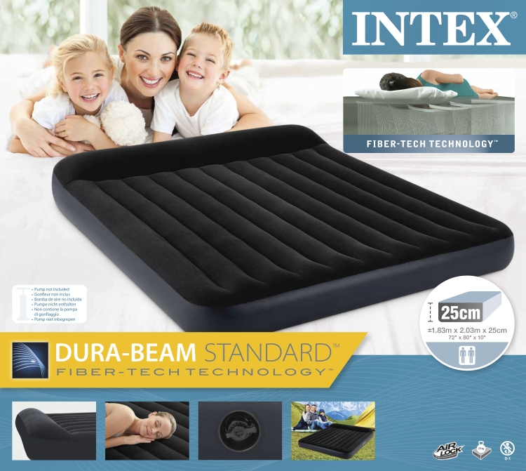 64144 Надувной матрас Pillow Rest Classic Fiber-Tech, 183 х 203 х 25 см