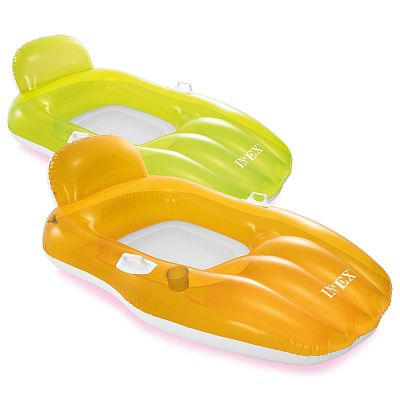 56805 Надувной матрас-кресло для плавания 163х104см с ручками, до 100кг, от 9 лет, 2 цвета