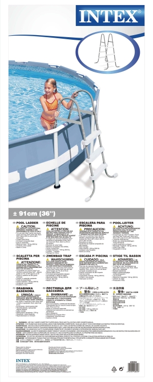 28064 Лестница для бассейнов до 91 см, 3 ступеньки, без площадки