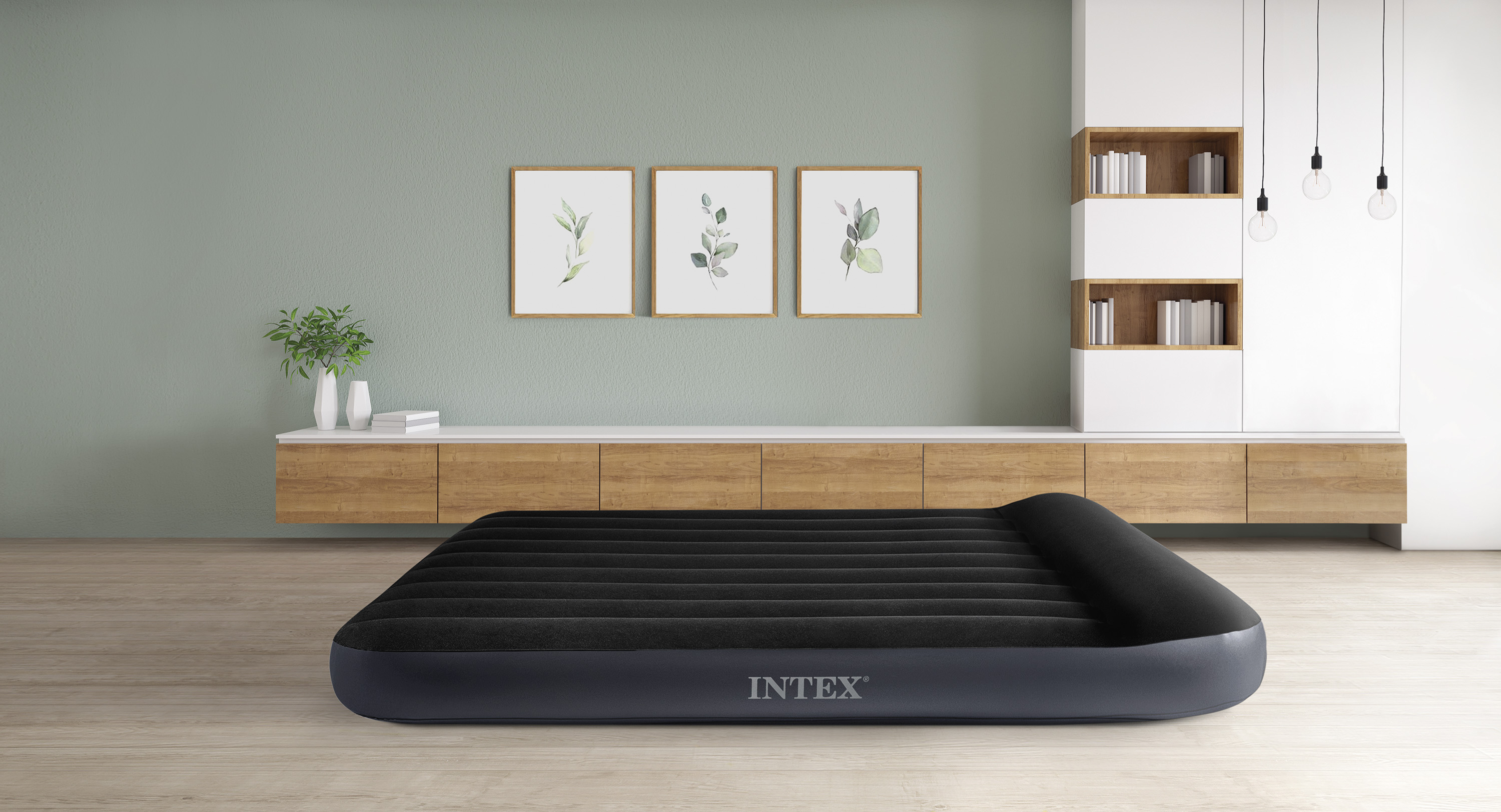 64143 УЦЕНКА Надувной матрас Pillow Rest Classic Fiber-Tech, 152 х 203 х 25 см