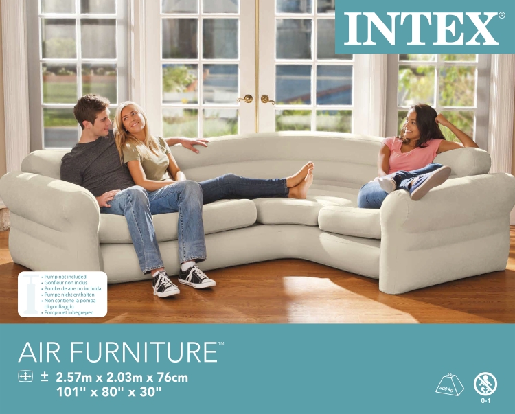 68575 Диван угловой надувной, 257х203х76 см