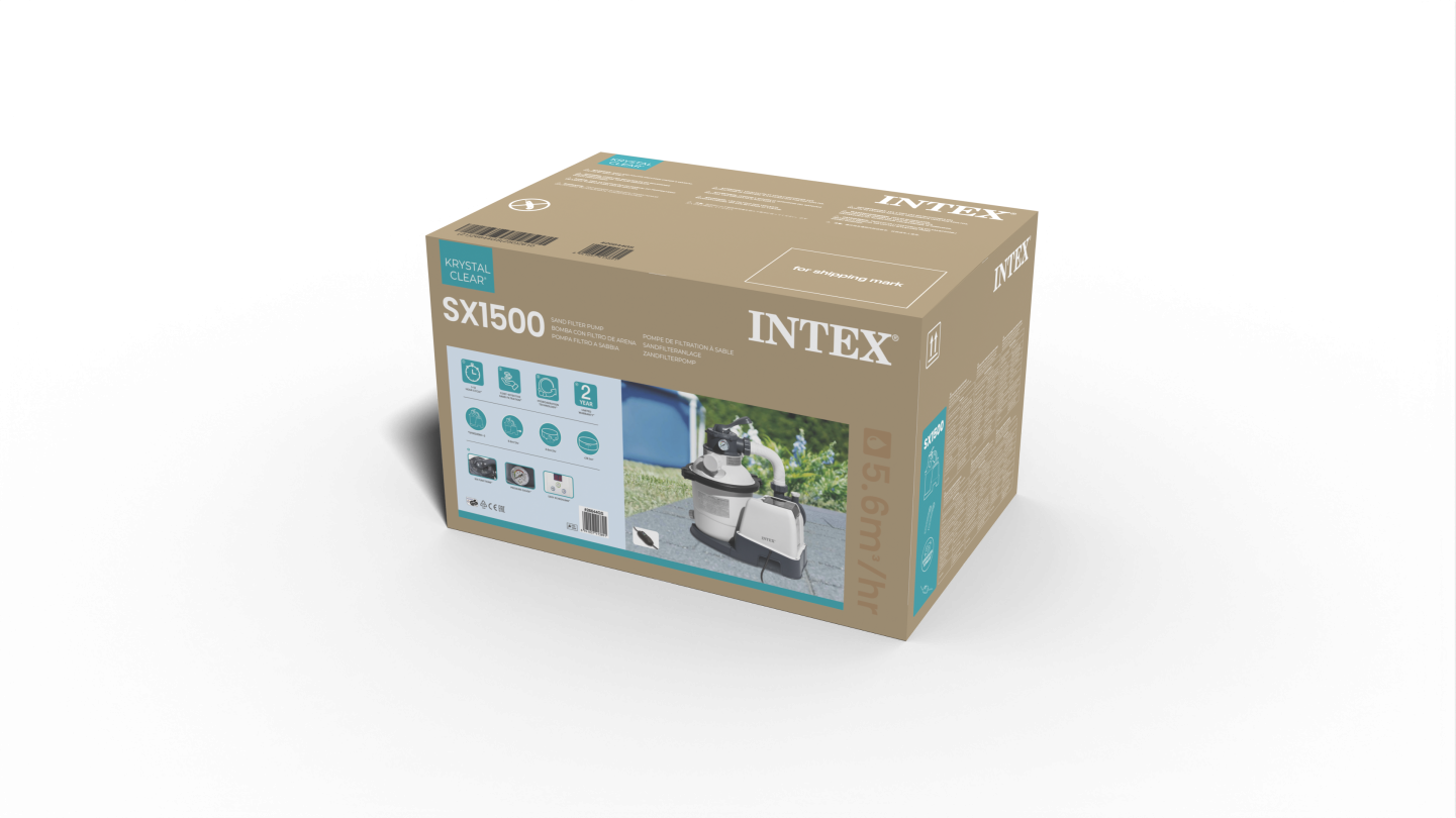 26644 Песочный фильтр для бассейна Intex 5678 л.ч.