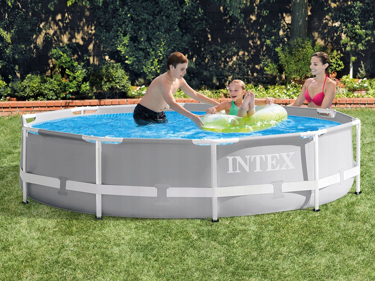 26702 Каркасный бассейн круглый Intex Prism Frame Pool 305х76, фильтр-насос