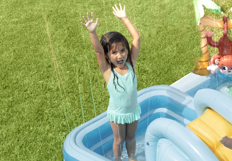 57161 УЦЕНКА Игровой центр «Приключения в джунглях» 257х216х84 см, от 3 лет