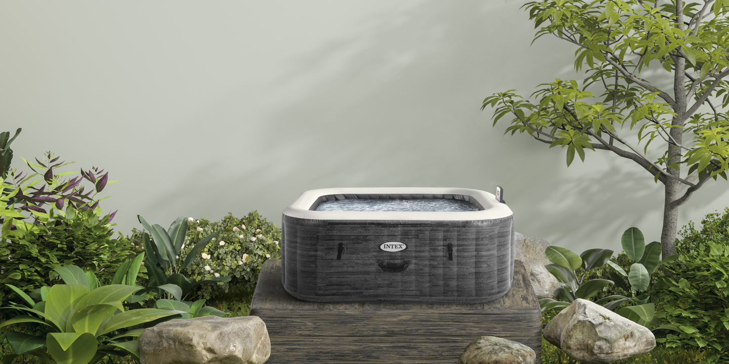 28452 Надувной джакузи 196 х 196 x 71 см. Pure Spa Greystone Deluxe Square 28450