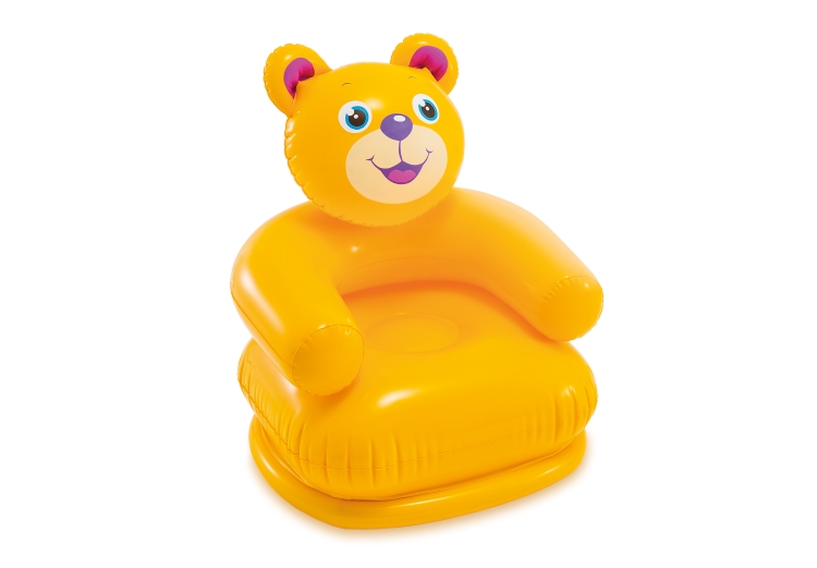 68556 Кресло надувное «Весёлые звери», 65 х 64 х 74 см, от 3 до 8 лет, цвета микс Оранжевый