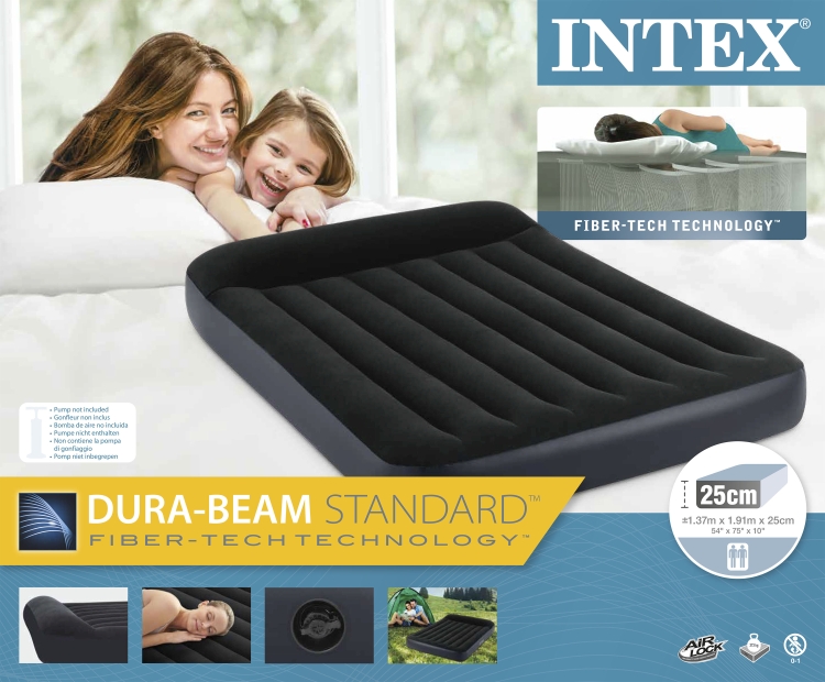 64142 Надувной матрас Pillow Rest Classic Fiber-Tech, 137 х 191 х 25 см