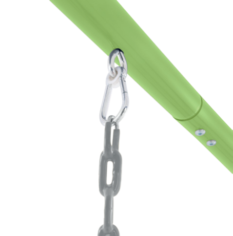 44120 Качели детские 254х251х211см двойные, цветные, от 3 до 10 лет