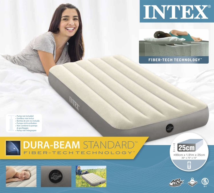 64101 Надувной матрас Deluxe Twin, 99 х 191 х 25 см