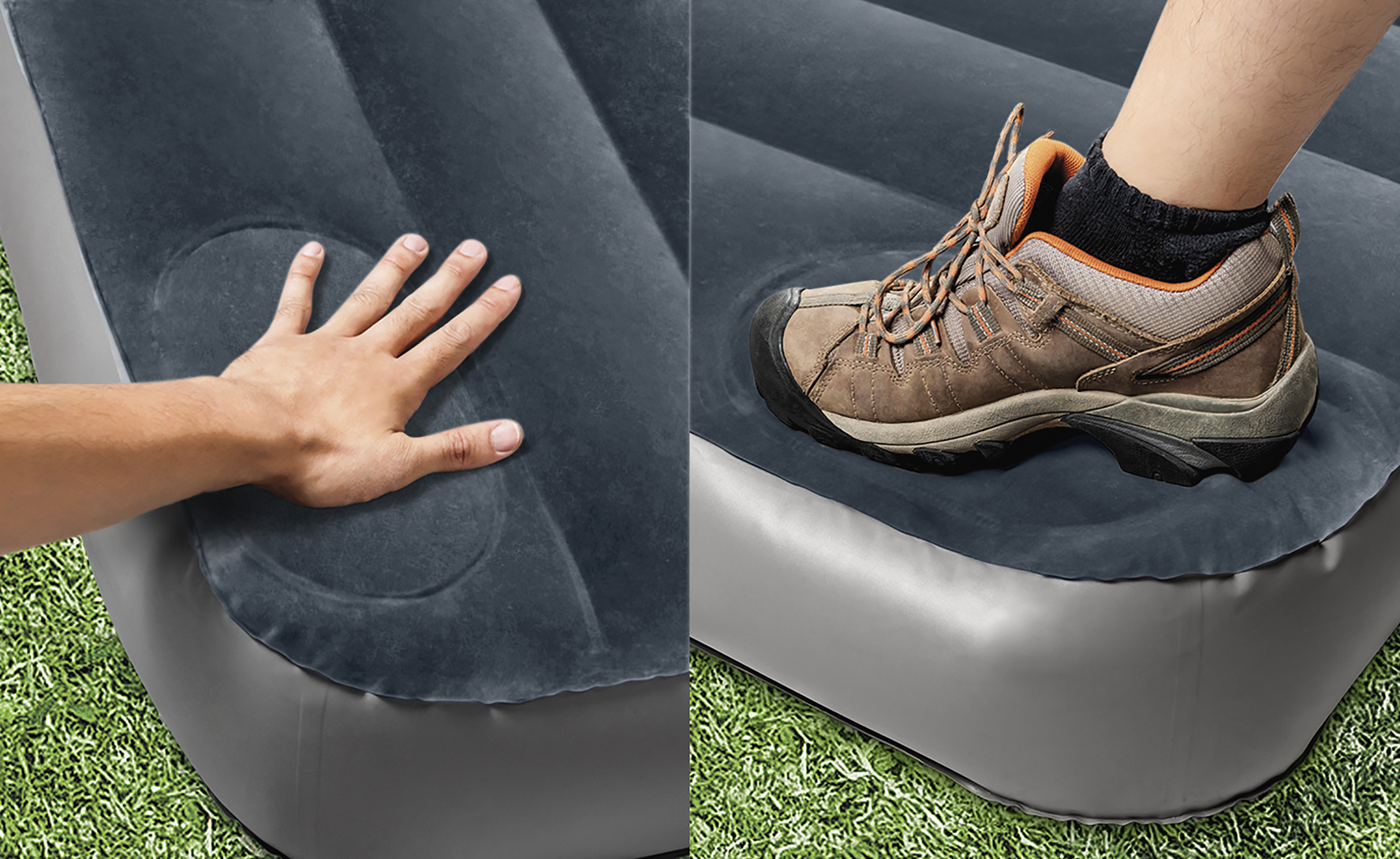 64763 УЦЕНКА Надувной матрас Downy Airbed, 152х203х25см, со встроенным ножным насосом