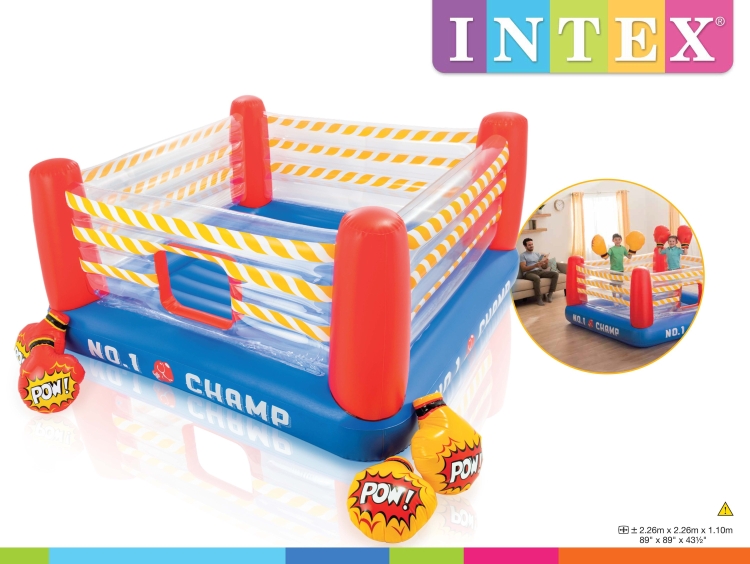 48250 Батут «Ринг», 2 набора перчаток, 226 х 226 х 110 см, от 5-7 лет