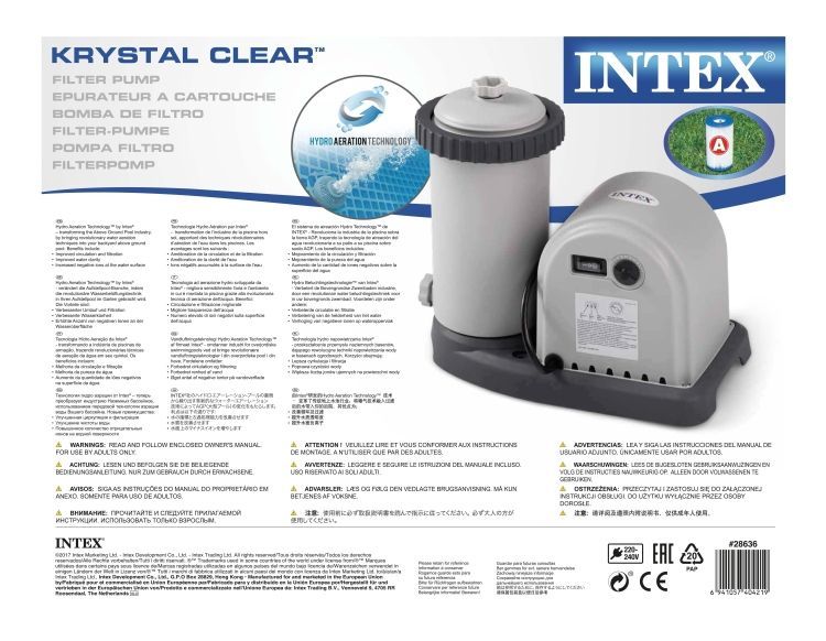 28636 Картриджный фильтр-насос Krystal Clear 5678 л/ч