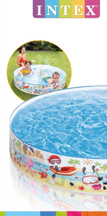 56451 УЦЕНКА Детский каркасный бассейн Весёлый пляж, 152*25 см
