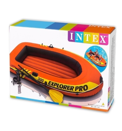 58358 Лодка Explorer Pro 300, 3 местная, 244 х 117 х 36 см, вёсла, ручной насос, до 200 кг