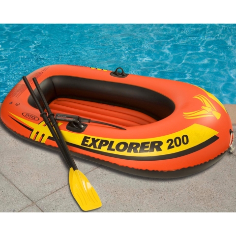 58331 Надувная лодка Explorer 200 set (до 95кг) 185х94х41см + весла/насос от 6лет
