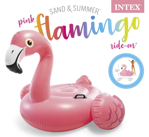 57558 УЦЕНКА Надувной плот Фламинго 142х137х97см, от 3 лет