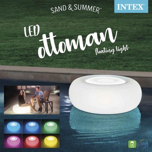 68697 Надувной пуф светильник Intex