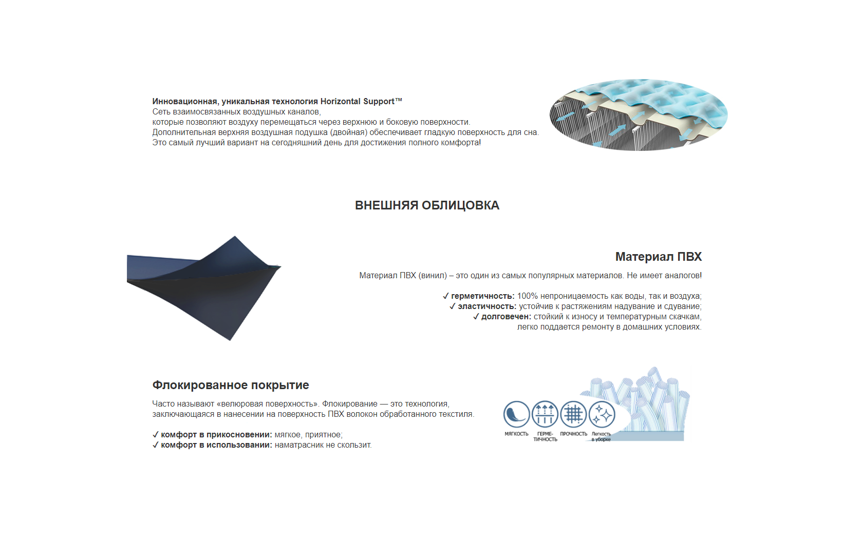 64116 Надувная кровать Mid-Rice Airbed 99х191х30см, встроенный насос 220V