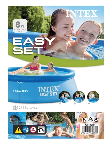 28110 Бассейн надувной Easy Set, 244х76 см