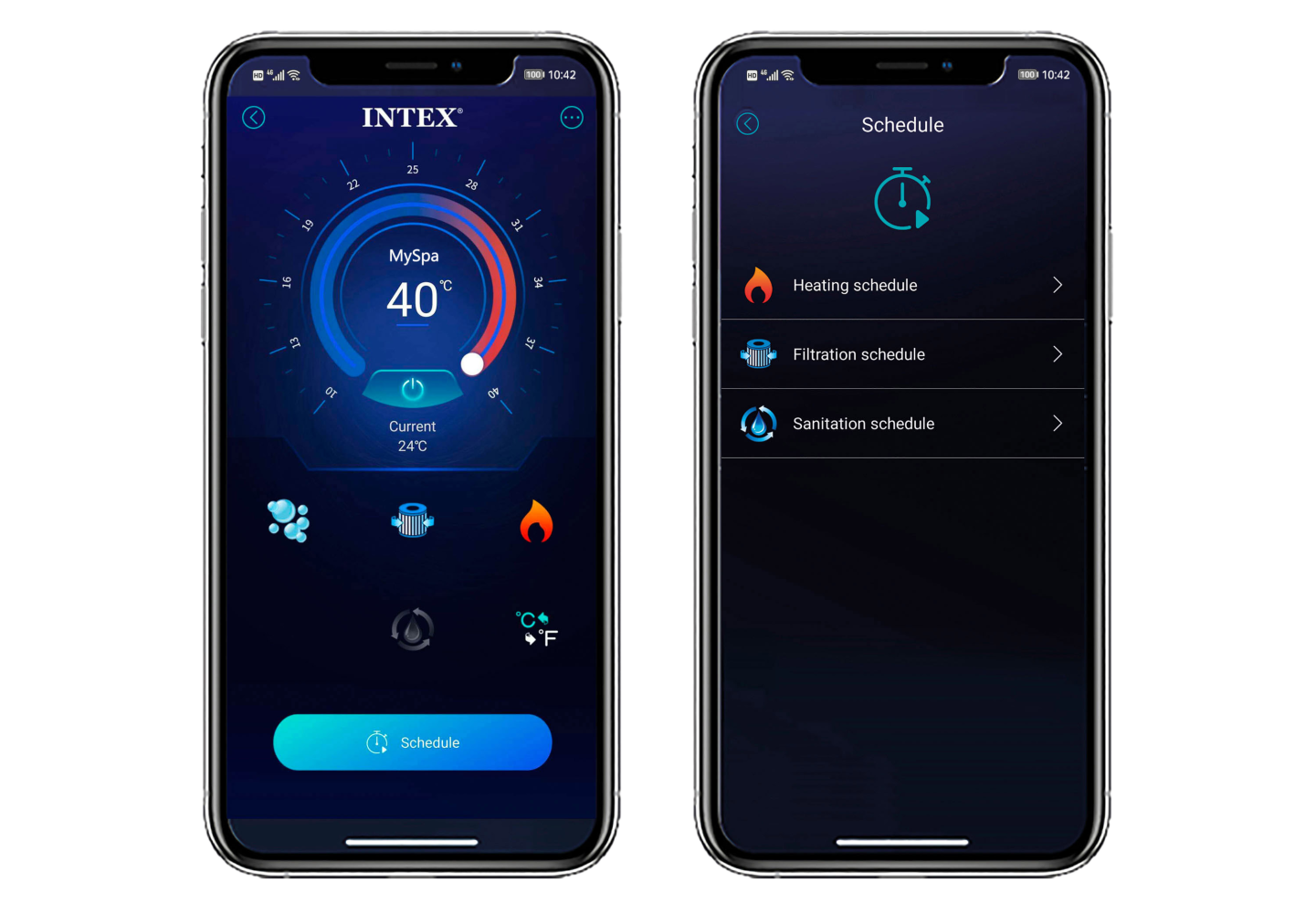 28450 Надувной джакузи 175х 175 x 71 см, Intex Pure Spa Greystone Deluxe Square 