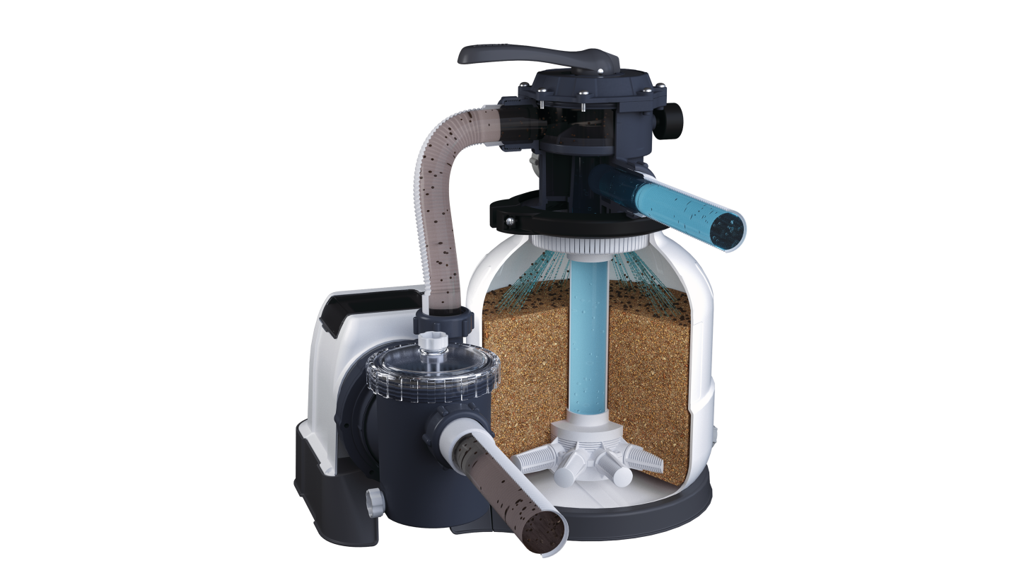 26644 Песочный фильтр для бассейна Intex 5678 л.ч.