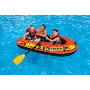 58357 Лодка Explorer Pro 200, 102 х 196 х 33 см, 2 местая, вёсла, насос, от 6 лет, до 120 кг
