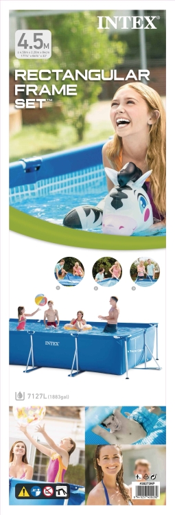 28273 Каркасный бассейн Frame Set, прямоугольный, 450 х 220 х 84 см