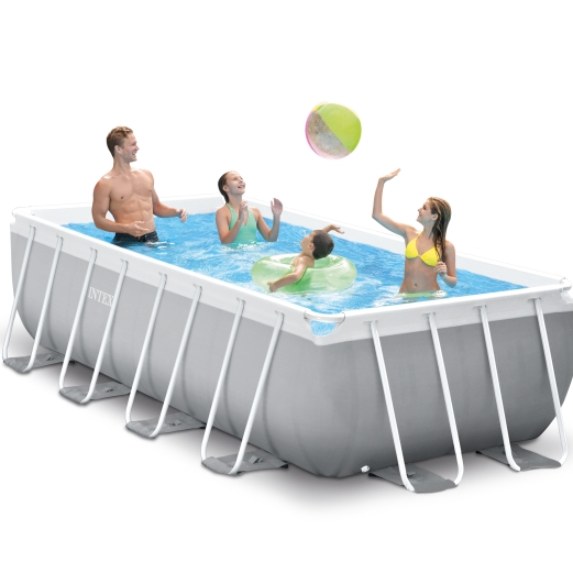 26784 Каркасный бассейн Intex Prism Frame Rectangular Pool 300х175х80см , фильтр-насос, лестница