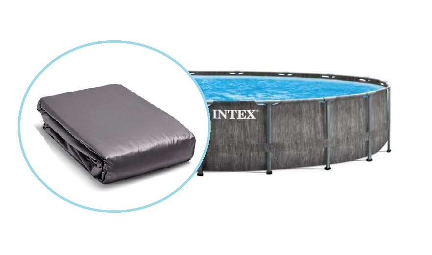 10090G Чаша для каркасного бассейна Intex Prism Frame Greywood 457х122см 