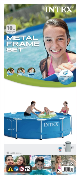 28202 Каркасный бассейн Metal Frame 305х76см, фильтр-насос