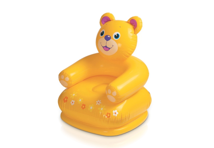 68556 Кресло надувное «Весёлые звери», 65 х 64 х 74 см, от 3 до 8 лет, цвета микс Оранжевый