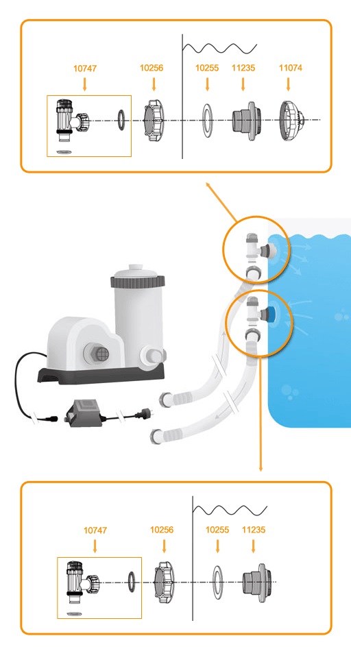 ПЛУНЖЕРНЫЙ КЛАПАН С РЕЗЬБОЙ 38ММ INTEX 10747